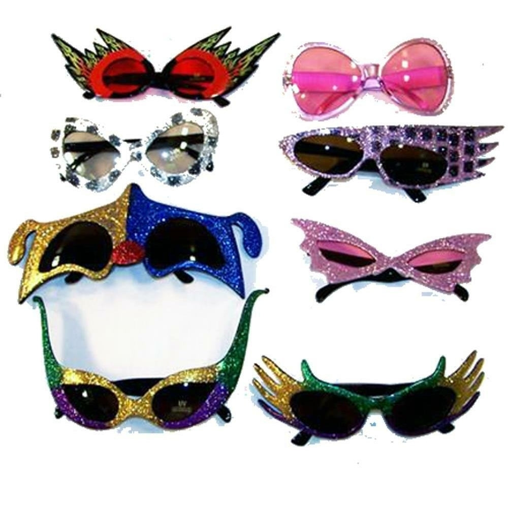 12 PAIR CRAZY NOVELTY PARTY GLASSES funny eyewear for parites party favors Image 1