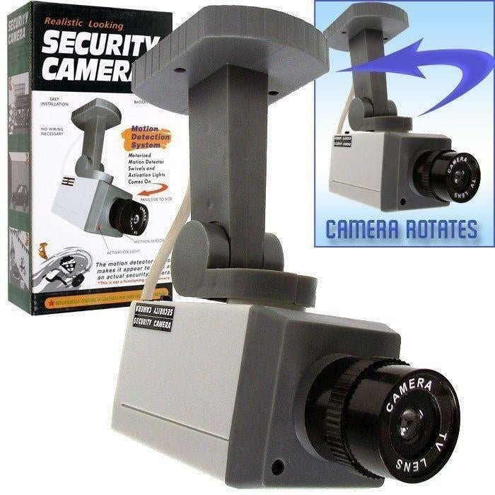 2 FAKE REALISTIC MOTION DECTECTION SECURITY DUMMY VIDEO CAMERA activation light Image 1