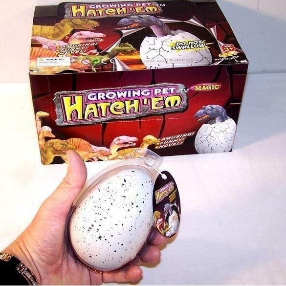 2 JUMBO DINOSAUR EGG magic dino growing eggs tricks hatching PREHISTORIC hatch Image 1