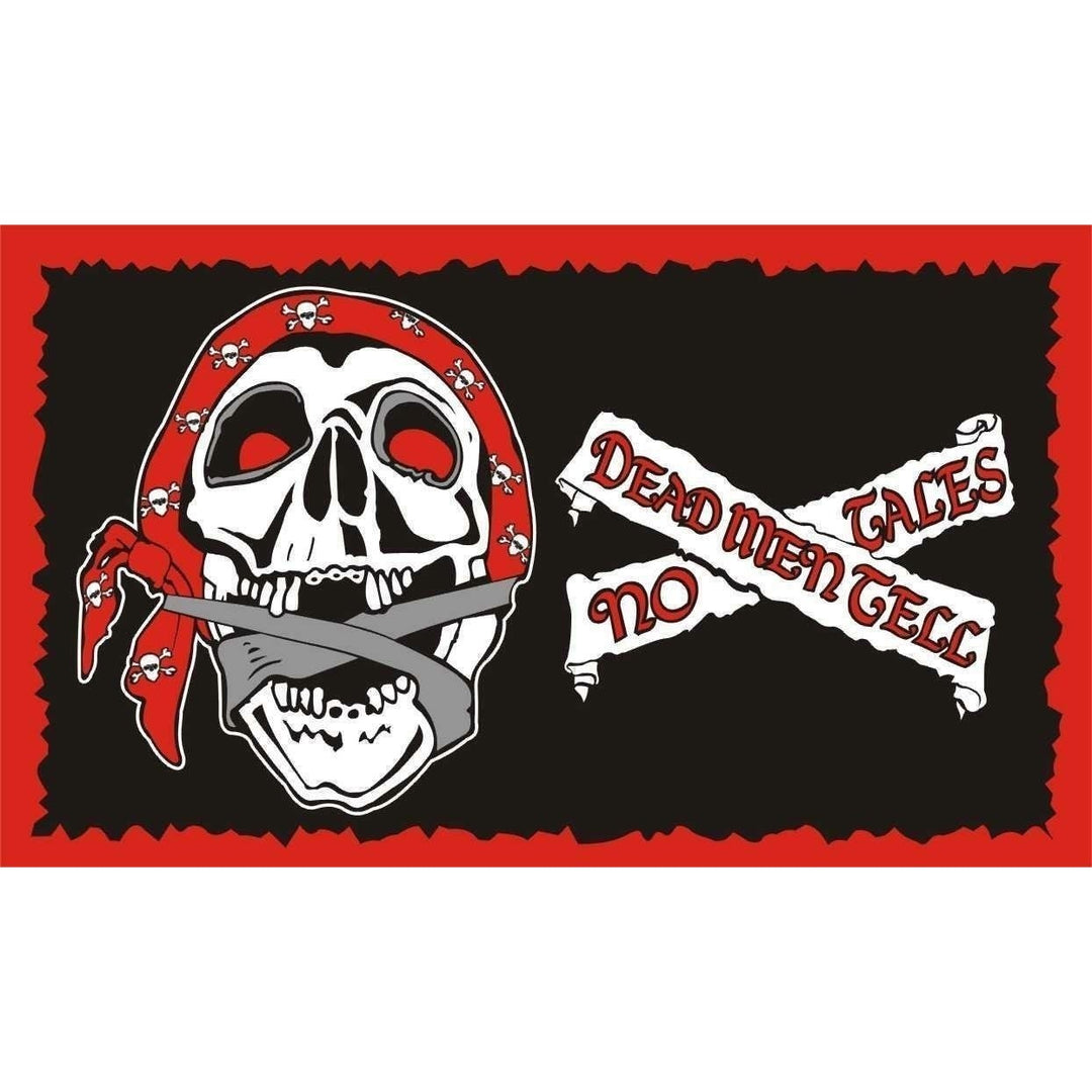 PIRATE DEAD MAN TELL NO TALES 3X5 FLAG 3 X 5  FL688 wall hanging outdoor Image 1