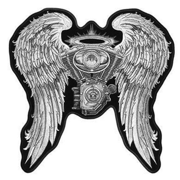 large JUMBO ENGINE WINGS ANGEL JACKET BACK PATCH JBP26 EMBROIDERED angels Image 1