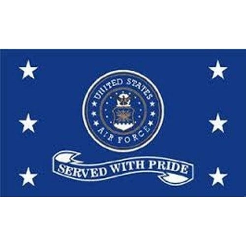 UNITED STATES AIRFORCE SERVED WITH PRIDE 3 X 5 FLAG 3x5 RETIRED FL362 AIR FORCE Image 1