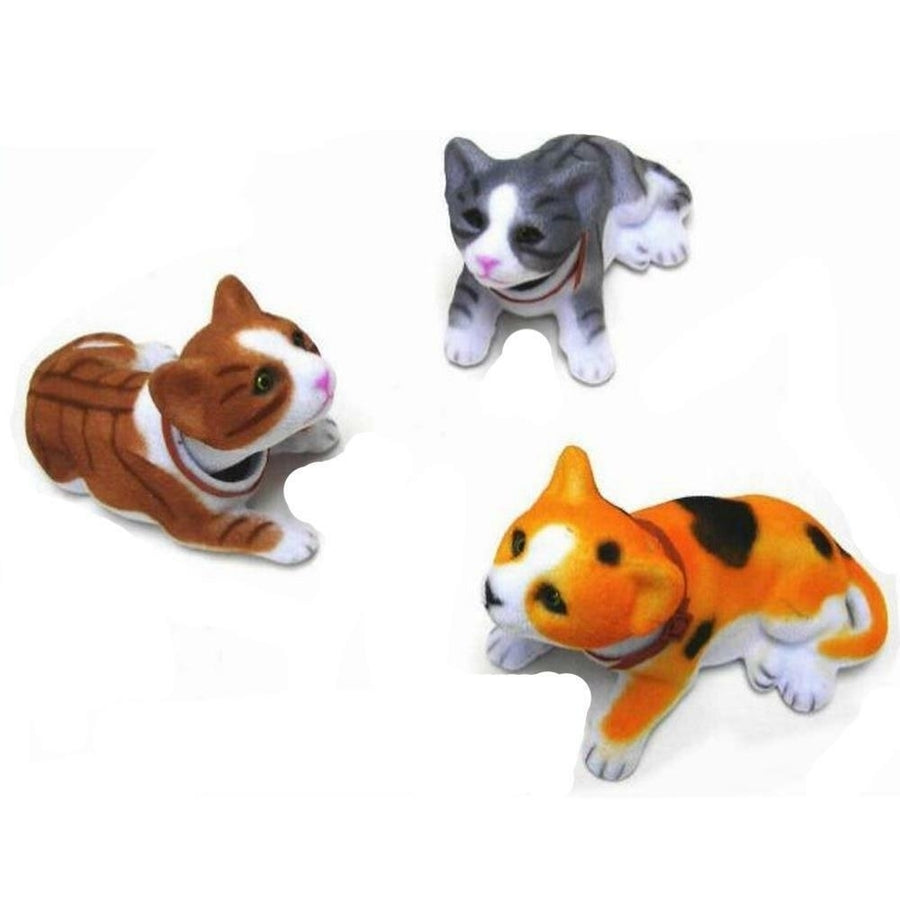 3 PIECES ASSORTED STYLE BOBBLE HEAD KITTENS NV1121 head moves up and down CAR DASH Image 1