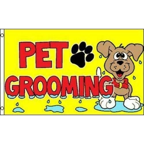 2 PET GROOM 3 X 5 FLAG novelty 3x5 advertizing flags FL490 window sign DOG Image 1