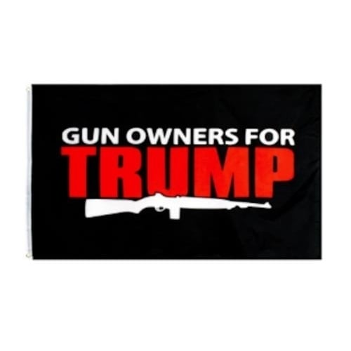 GUN OWNERS FOR TRUMP 3 X 5 POLY FLAG W/ GROMMETS 802 donald trump 2nd amendment Image 1