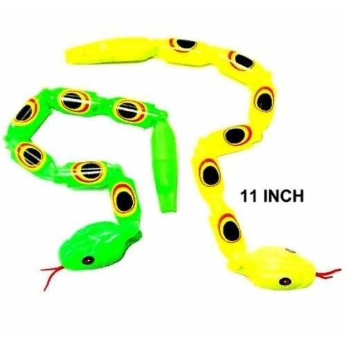 24 Pieces WIGGLEY SNAKES W WHISTLE toy reptile play snake fake novelty bulk lot Image 1