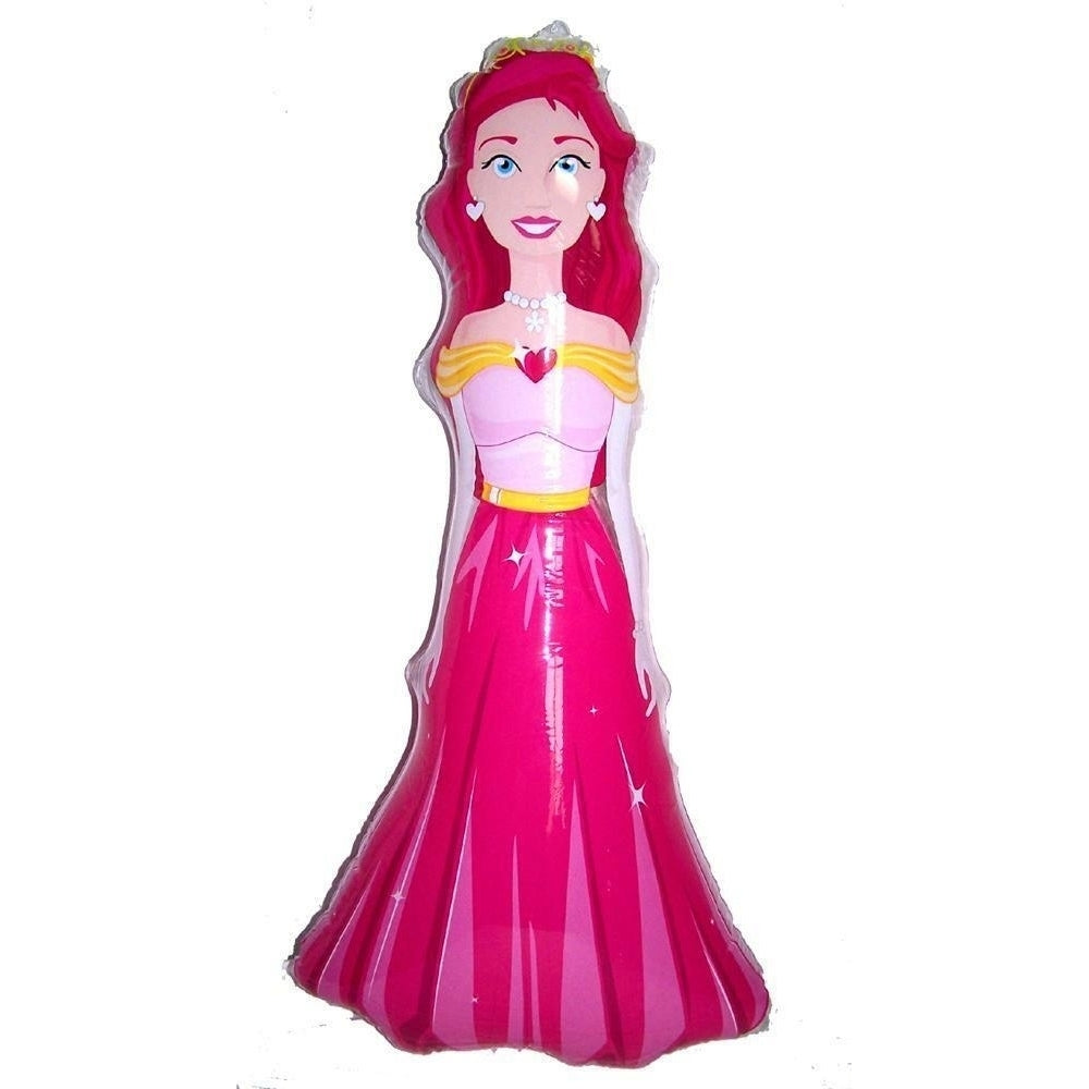 2 PRINCESS WITH TIARA 36 INCH INFLATABLE TOY novelty inflate fantasy blowup Image 1