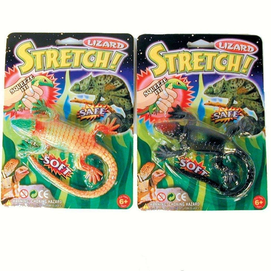 2 assorted color SUPER STRETCH NOVELTY REALISTIC LIZARDS play toy lizard Image 1