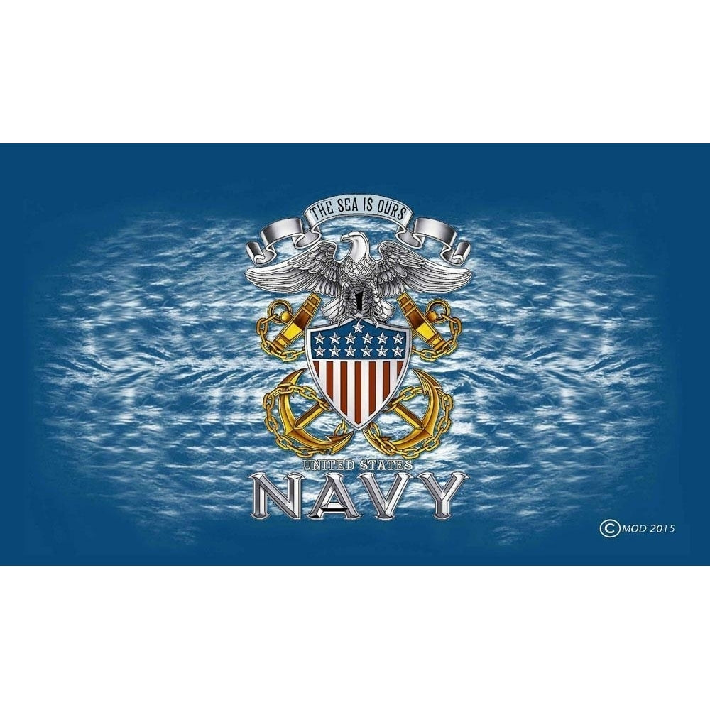 UNITED STATES NAVY 3 X 5 FLAG banner FL683 THE SEA IS OURS military banner 3x5 Image 1