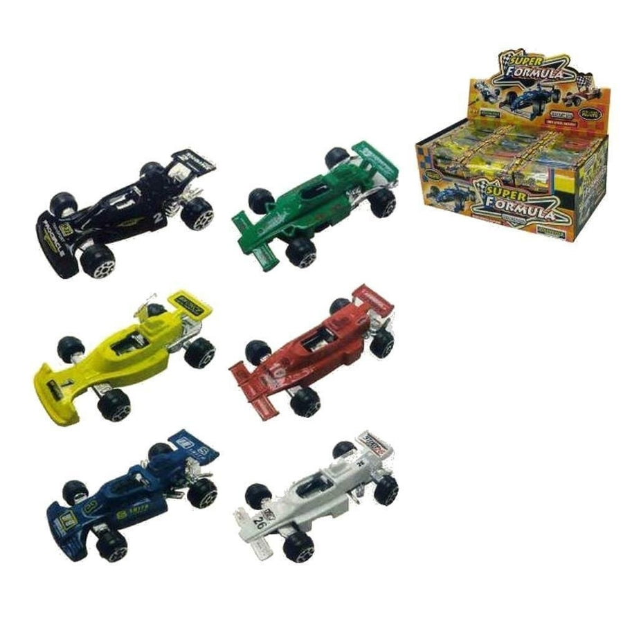 6 ASST DIECAST MOVING TOY FORMULA RACING CAR boys 3 INCH toys TC285 METAL Image 1