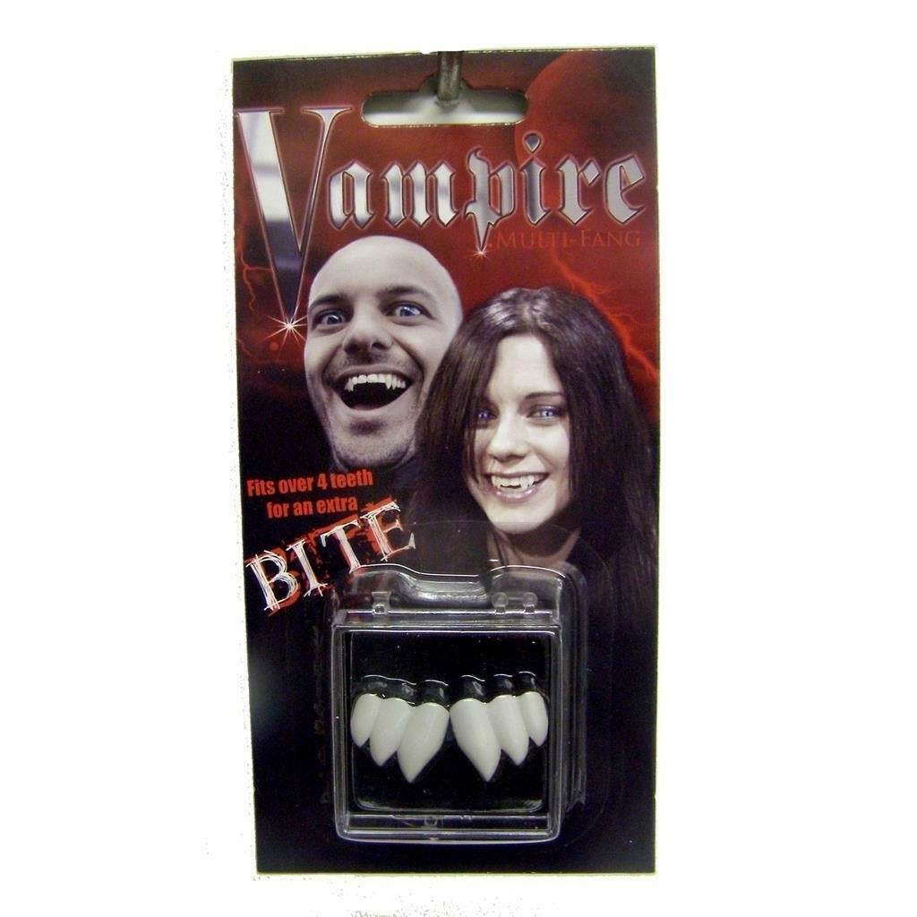 PROFESSIONAL THREE TOOTH VAMPIRE FANGS real looking teeth JN115 fake vampires Image 1