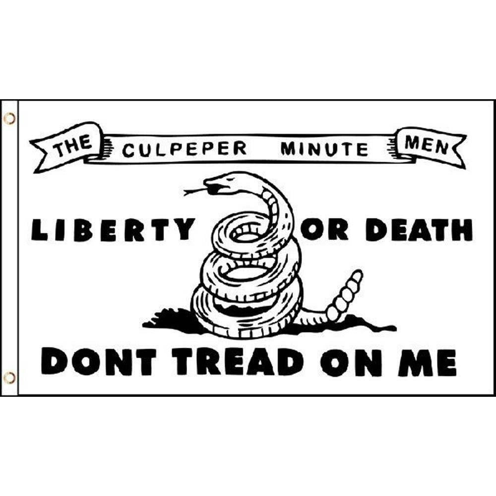 CULPEPER MINUTEMEN WHITE COLOR DONT TREAD ON ME 3 X 5 FLAG FL26 banner politcial Image 1