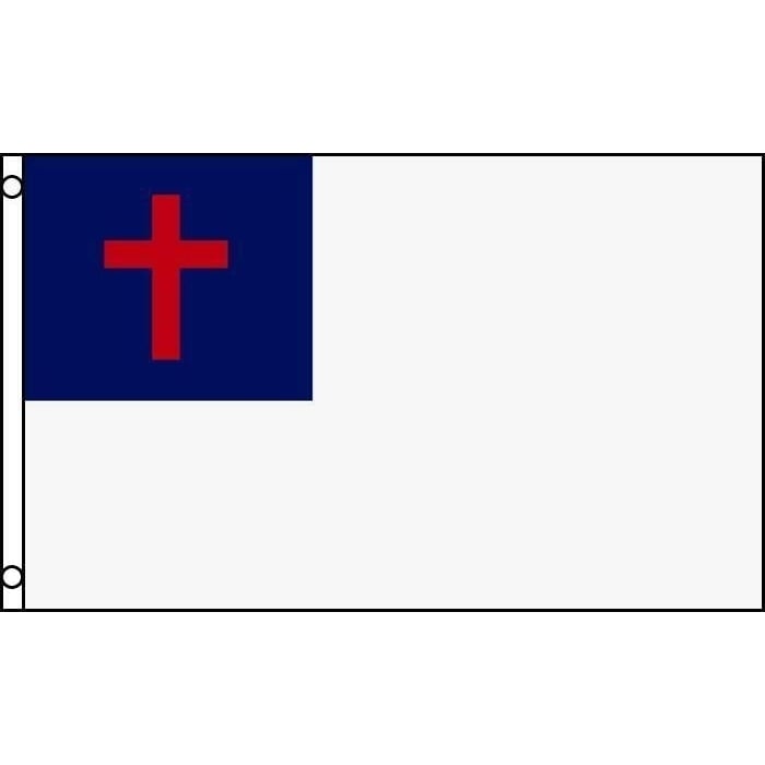 HEAVY NYLON CHRISTIAN RED CROSS RELIGIOUS 3 X 5 FLAG 3x5 FL670 SIGN christ Image 1