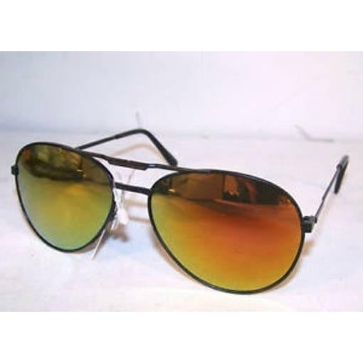 COLOR LENSE AVIATOR PILOT SUNGLASS police sunglasses MENS WOMENS hippie glasses Image 1