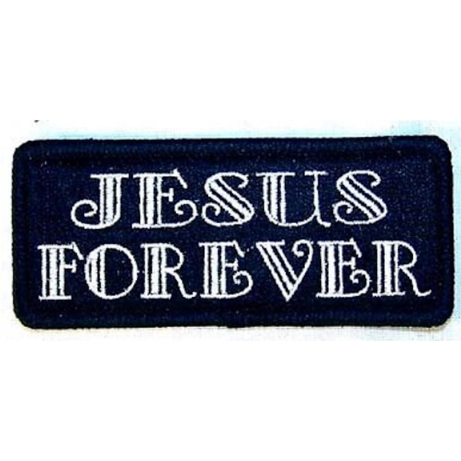 JESUS FORVEVER EMBRODIERED PATCH P506  jacket biker iron on sewon patches Image 1