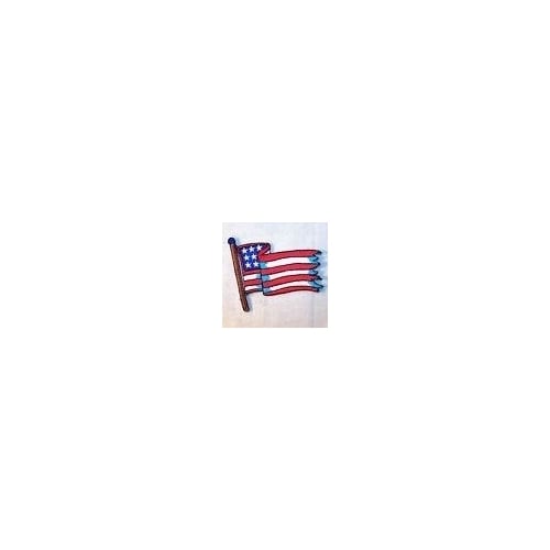 2 USA FLYING AMERICAN FLAG EMBRODIERED PATCH P468 iron on sewon patches sew Image 1