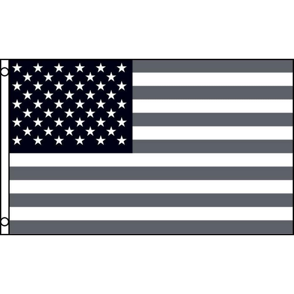 AMERICAN BLACK AND GRAY UNITED STATES 3 X 5 FLAG banner FL698 USA AMERICA Image 1