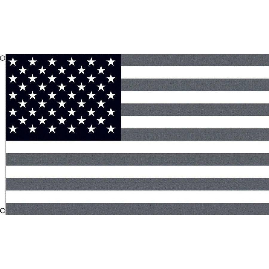 AMERICAN BLACK AND WHITE UNITED STATES 3 X 5 FLAG banner FL697 USA AMERICA Image 1