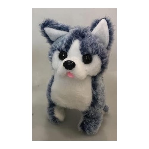 WALKING BARKING TOY MOVING BLUE COLOR HUSKY DOG battery operated fun pet Image 1