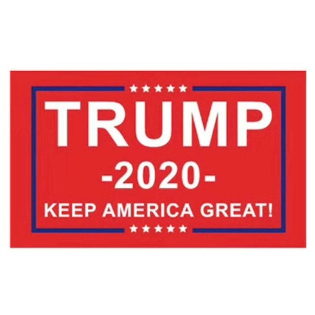 RED TRUMP 2020 3 X 5 POLY FLAG W/ GROMMETS 810 donald trump 2nd amendment Image 1