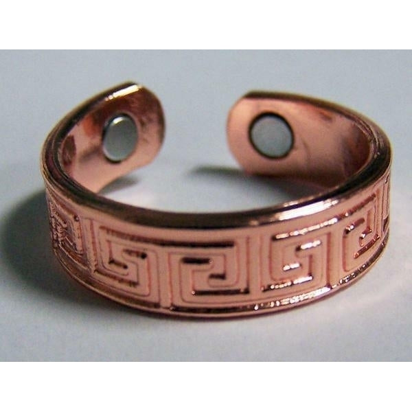 PURE COPPER MAGNETIC AZTEC STYLE RING jewelry health magnet pain relief magnets Image 1