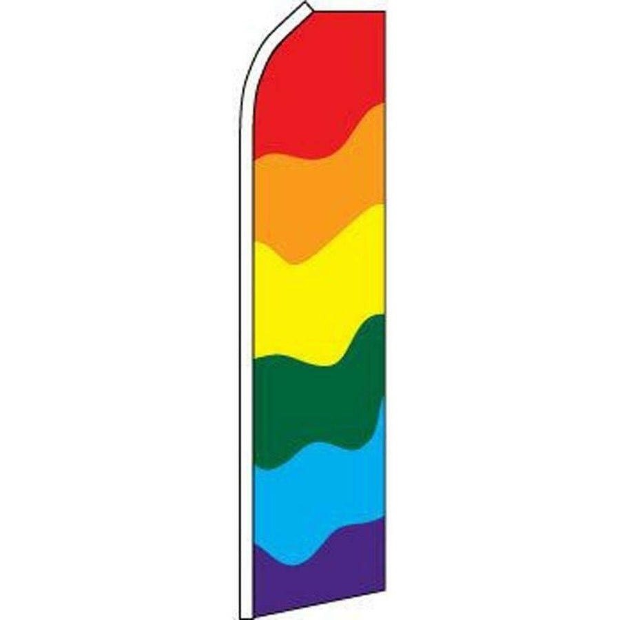 SUPER 15 FT SWOOPER RAINBOW PRIDE FLAG advertizing banner TALL Sign SUPER 788 Image 1