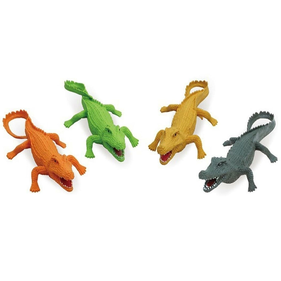 1 pack ASSORTED color PLAY 9 INCH RUBBER ALLIGATOR toy plastic pvc play GATORS Image 1