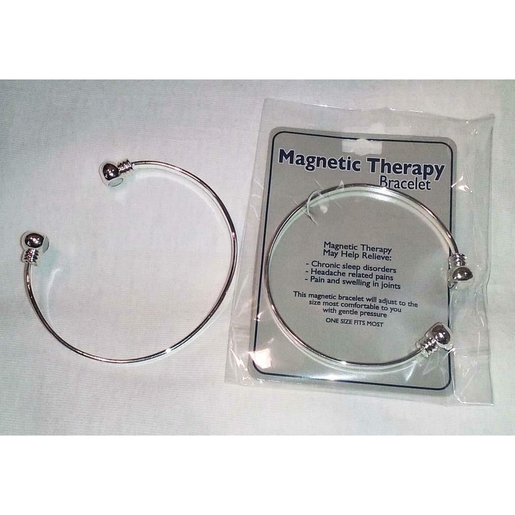 SILVER MAGNETIC BANGLE BRACELET jewelry JL374 natural health magnet bracelets Image 1