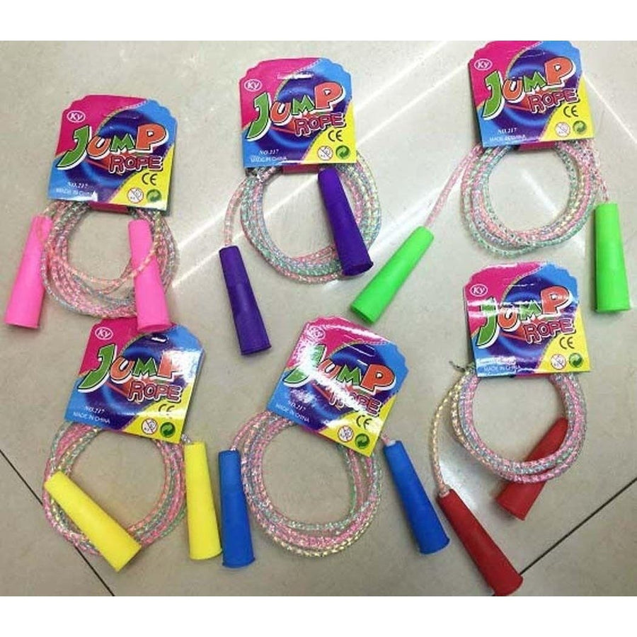 4 DELUXE RAINBOW 7 FOOT JUMP ROPE toys TY422 classic summer kids outdoor toys Image 1