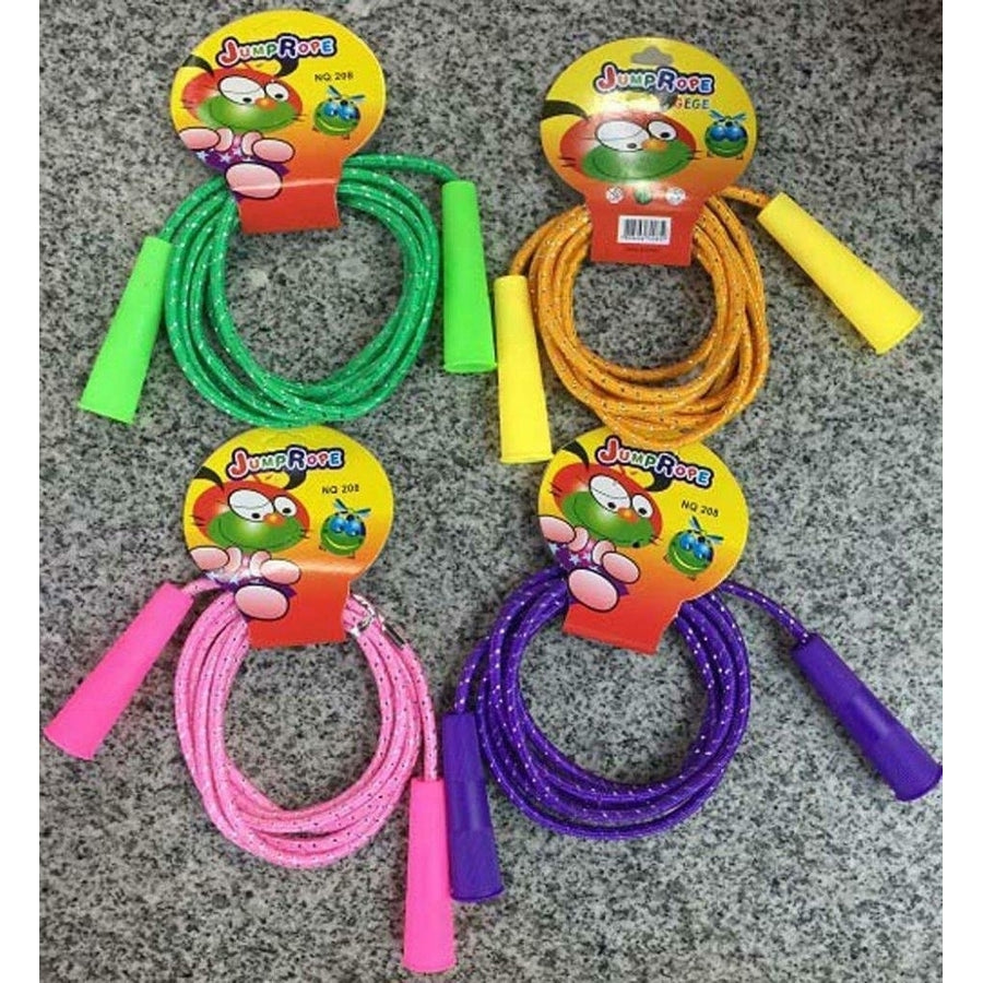 4 DELUXE NEON 7 FOOT JUMP ROPE toys TY317 jumping ropes summer classic toy Image 1