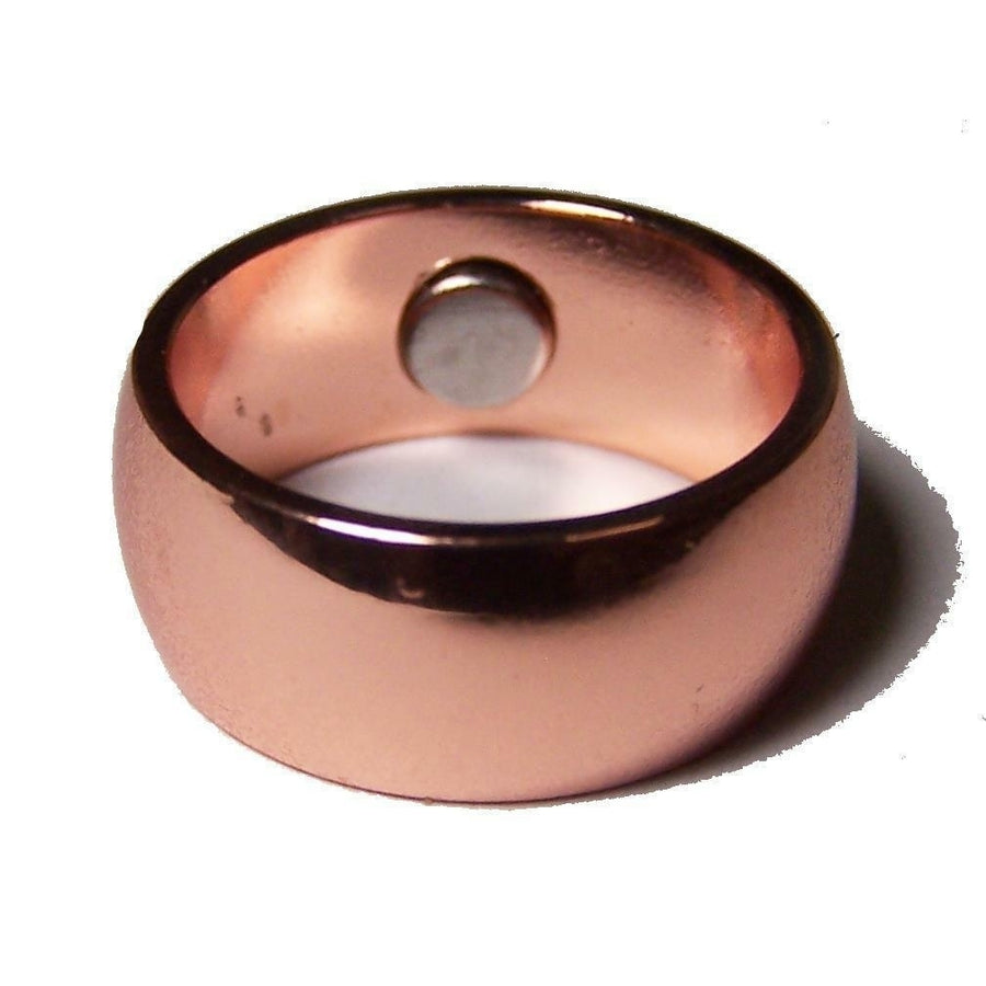 PURE COPPER MAGNETIC WEDDING BAND RING size4 jewelry health magnet pain relief Image 1