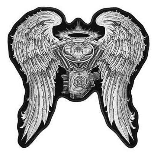 ANGEL BIKER WINGS MOTORCYCLE PATCH P5190 jacket iron engine patches wing Image 1