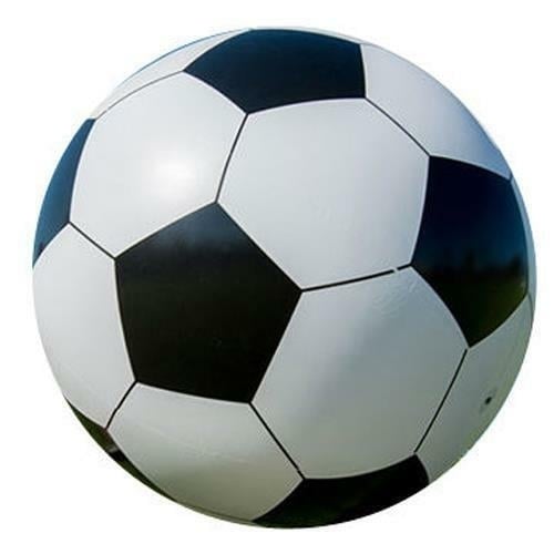 2 INFLATABLE WHITE SOCCER BALL 10 in sports ball inflate blowup toy BULK LOT Image 1