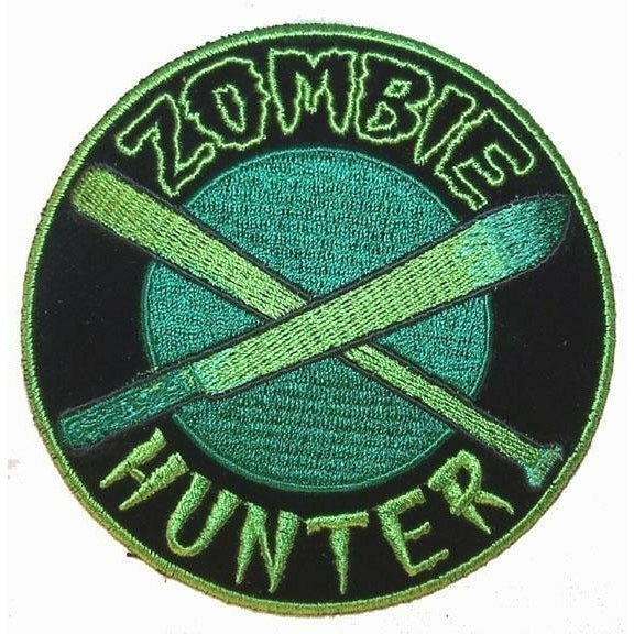 ZOMBIE HUNTER  PATCH P7180 NEW jacket patches BIKER EMBROIDERIED zombies iron on Image 1