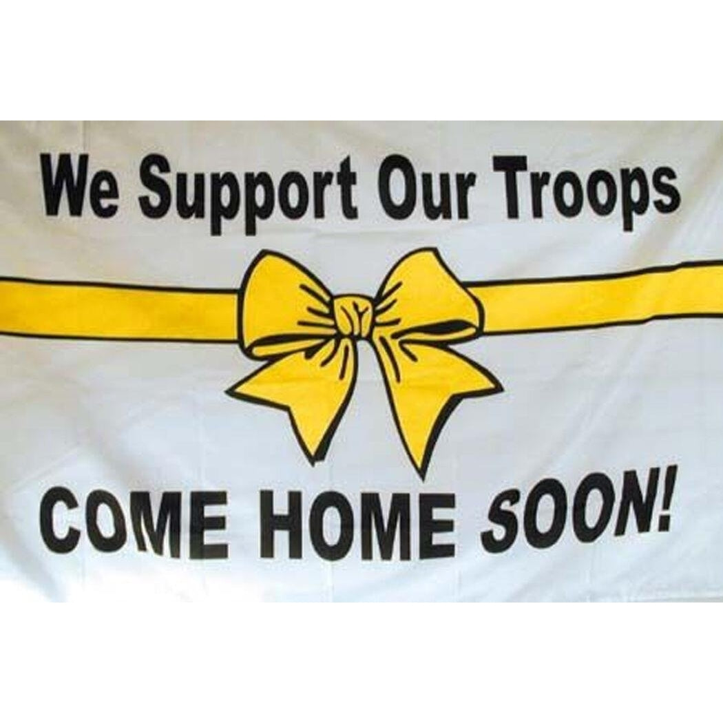 SUPPORT OUR TROOPS FLAG military troop FL250 sign armed forces banners 3 x 5 Image 1