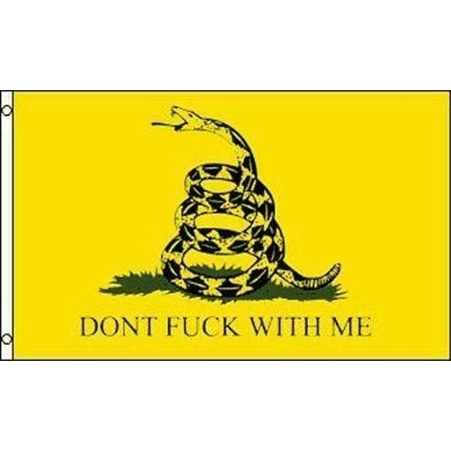 3 x 5 LARGE DONT F WITH ME YELLOW FLAG tea party military gadsen  FL533 Image 1