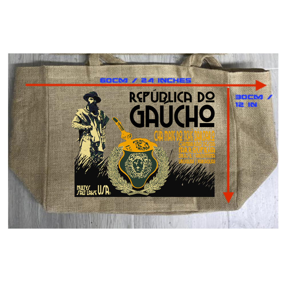 GAUCHO MATE BURLAP TOTE BAG 958 reusable tea brazil argentina uruguay paraguay Image 2