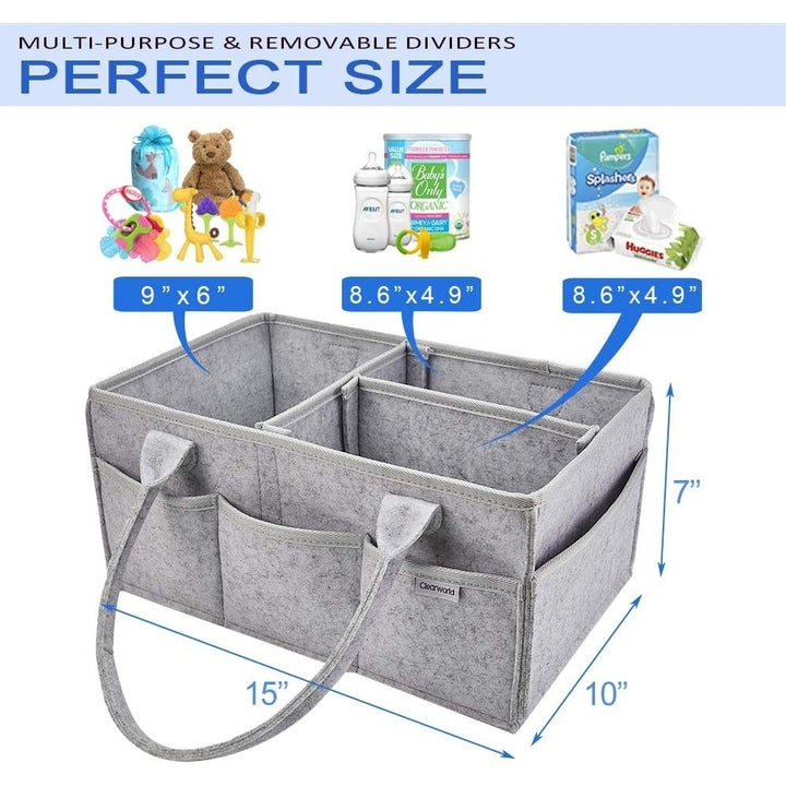 Clearworld Baby Diaper Caddy Organizer Image 3