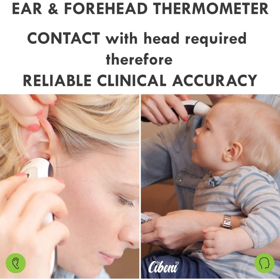 Cibeni Instant Read Digital Infrared Forehead and Ear Thermometer for Adults and Kids Image 4