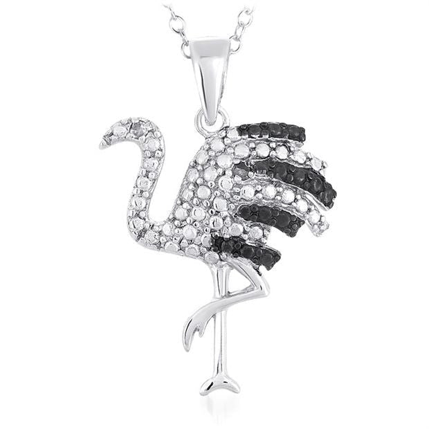 Diamond Accent Flamingo Pendant Image 1