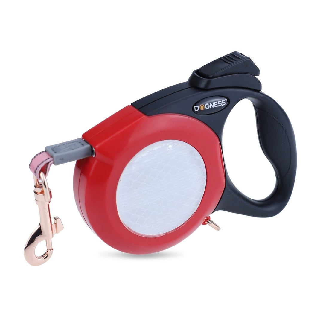 DOGNESS Reflective Retractable Dog Leash One Button Brake and Lock Anti-Slip Hand UpTo 90 lbs Length 16 ft Large Image 1