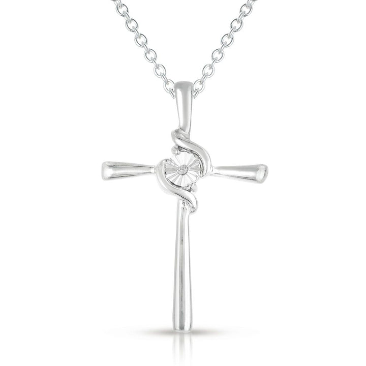 Genuine Diamond Accent Cross Pendant Image 2