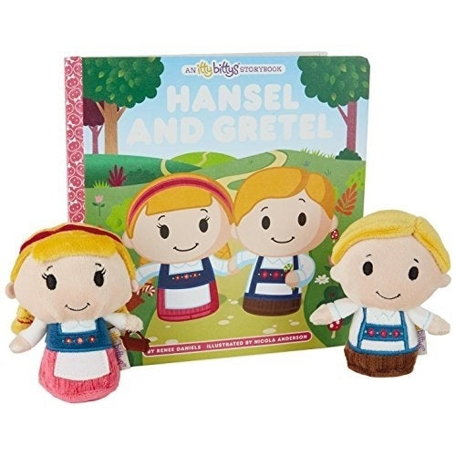 Hallmark itty bittys Hansel and Gretel Storybook Set with 2 Stuffed Animals Image 1