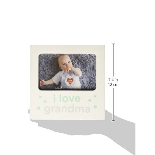 I Love Grandma Baby Belly Sticker and Sentiment Keepsake Photo Frame Gift Set White Image 4