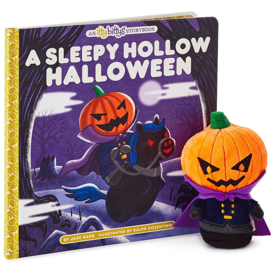 itty bittys a Sleepy Hollow Halloween Storybook Set with Headless Horseman Pumpkin Stuffed Toy Image 1