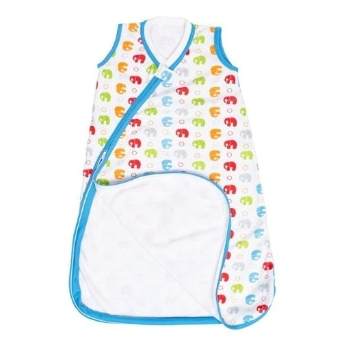 JJ Cole Wearable Blanket, Primary Elephant 100% Cotton, 0-6 Months Image 2