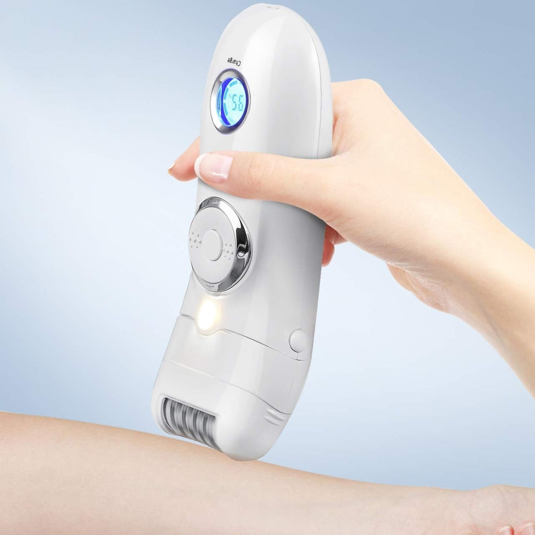 POVOS 3-In-1 Womens Epilator Cordless Charging Wet and Dry Electric Hair Removal and Shaver Image 3