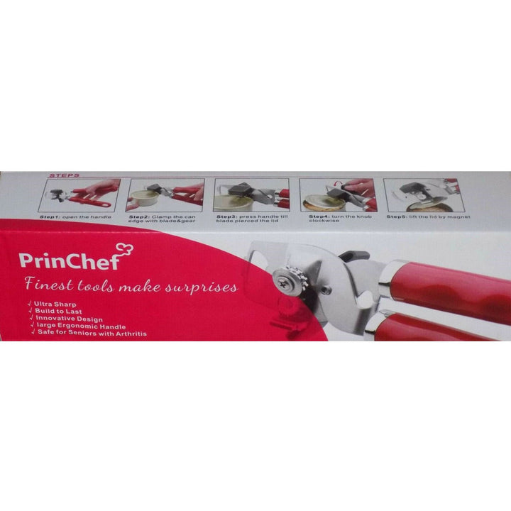PrinChef Can Opener with MagnetNo Trouble Lid Lift Manual Can Opener Smooth Edge Image 7
