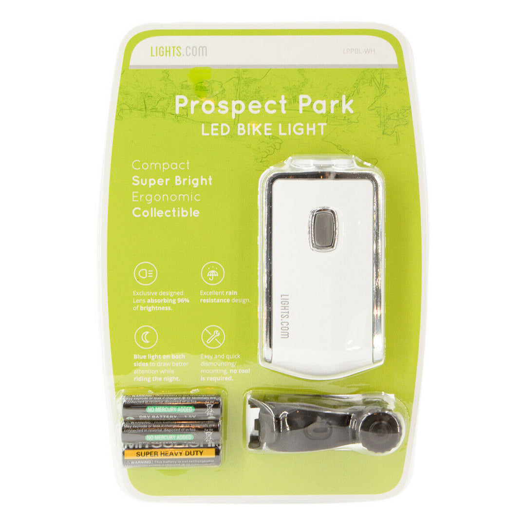 Prospect Park Compact Super Bright LED Bike Light with Blue Side Warning Lights 3 Light Modes Image 4