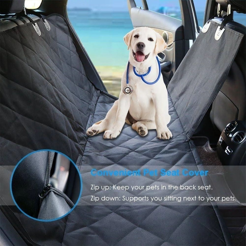 URPOWER Dog Seat Cover 100% Waterproof Pet Seat Cover Hammock 600D Heavy Duty Scratch Proof Nonslip Soft Pet Back Seat Image 9
